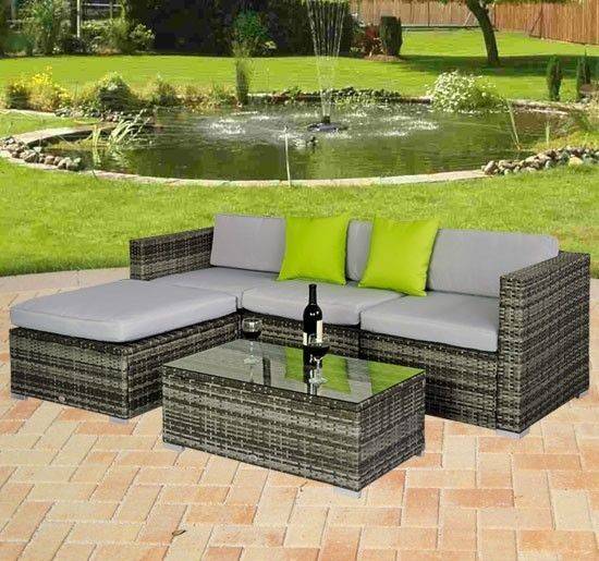 Piece Outdoor Patio Heritage Warm Grey Rattan Wicker Set
