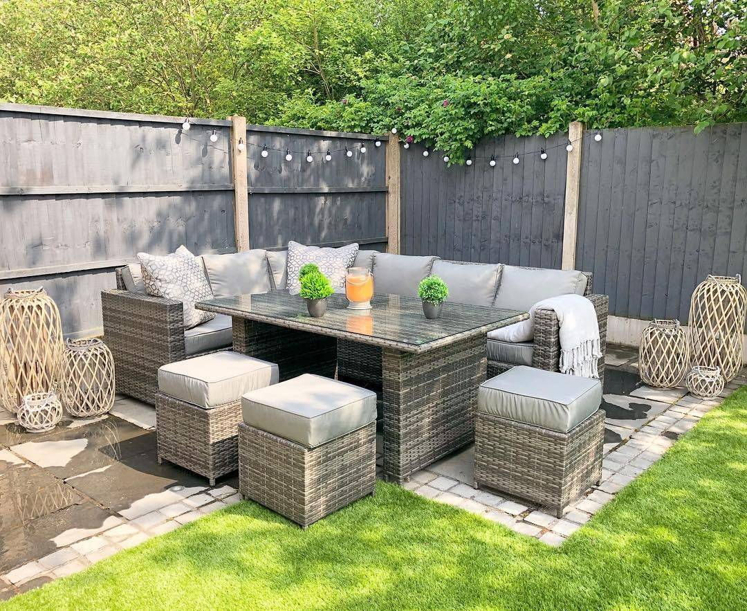 Grey Outdoor Wicker Furniture Set