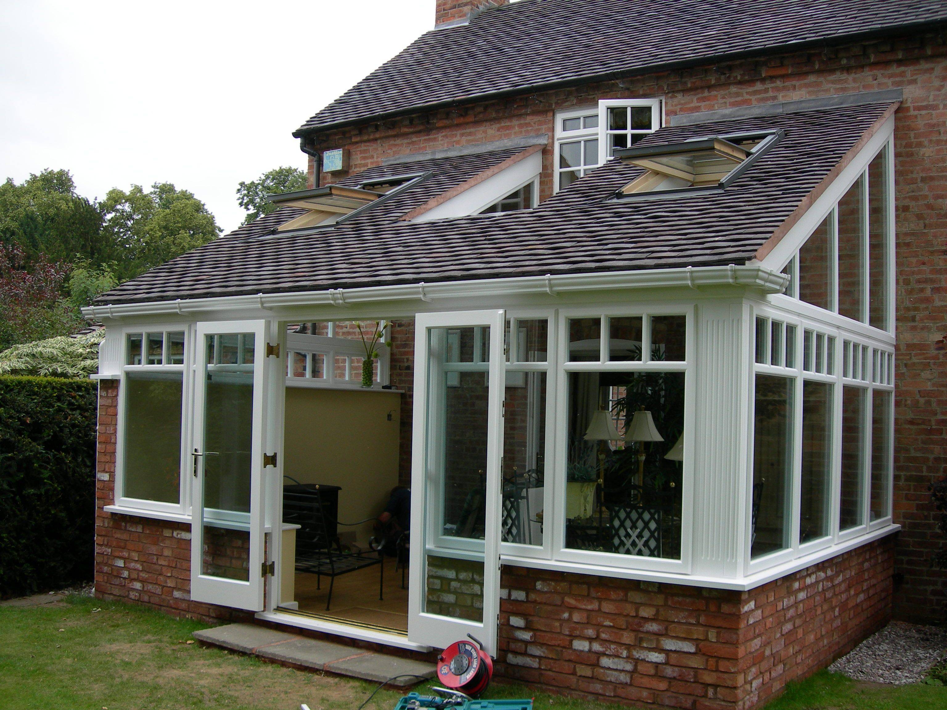 Cedar Wood Clad Conservatory Garden Room Extensions