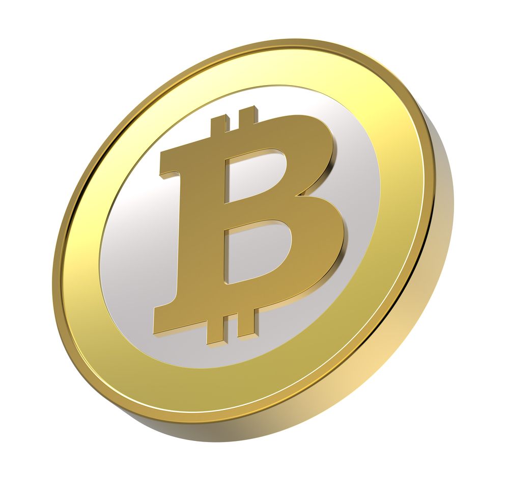 The Financial Sign Bitcoin Stock Vector Illustration