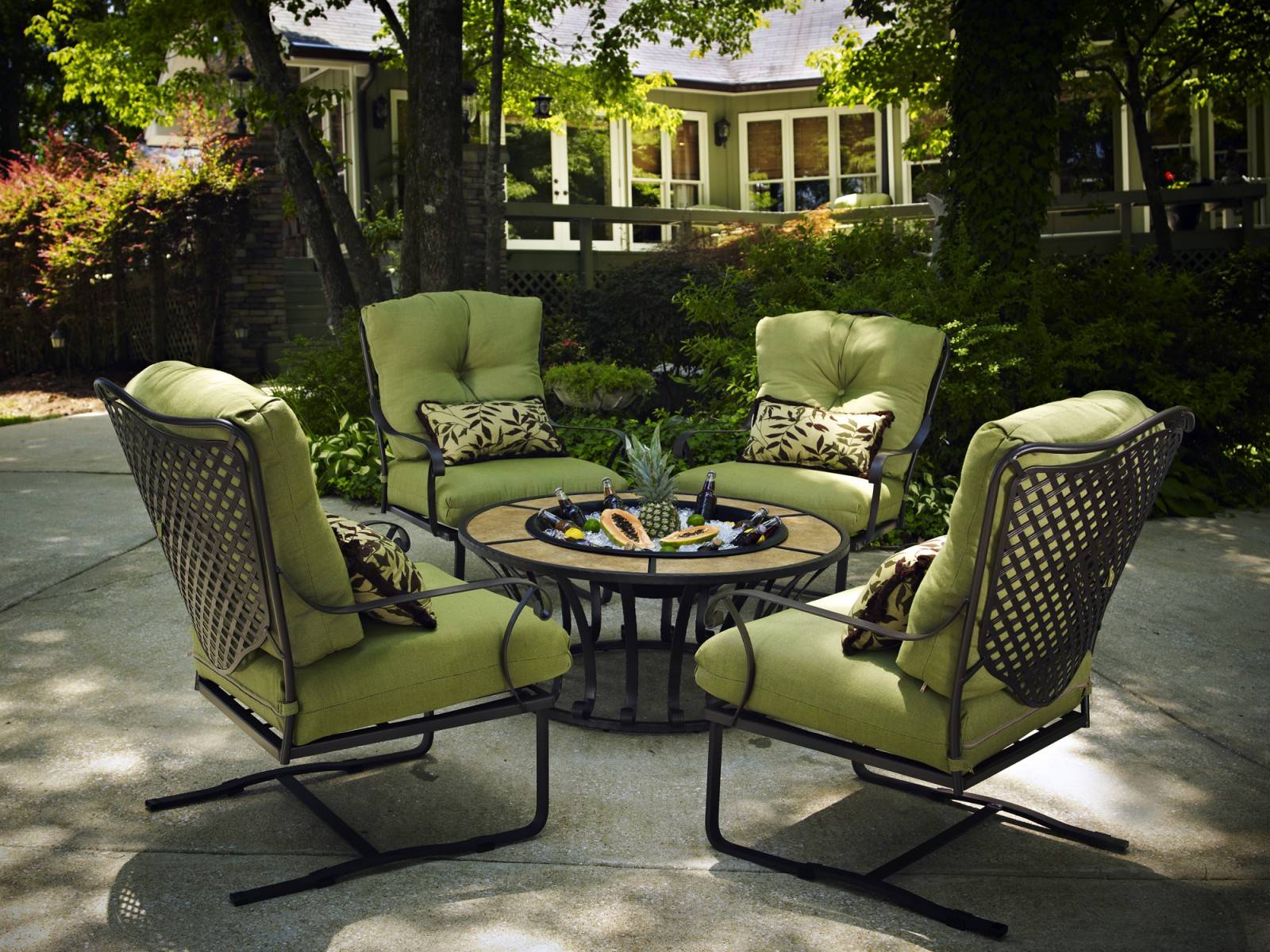 Miniature Fairy Garden Metal Furniture Set Plowhearth