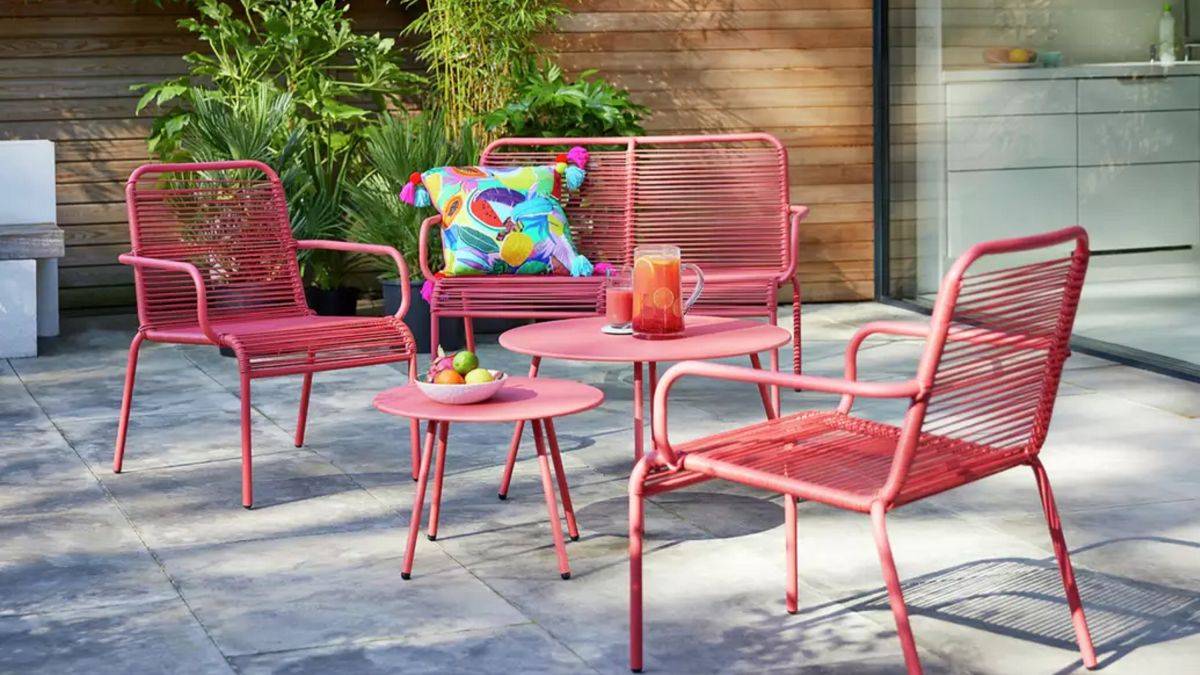 Seater Aluminium Garden Corner Sofa Set Grey Forano