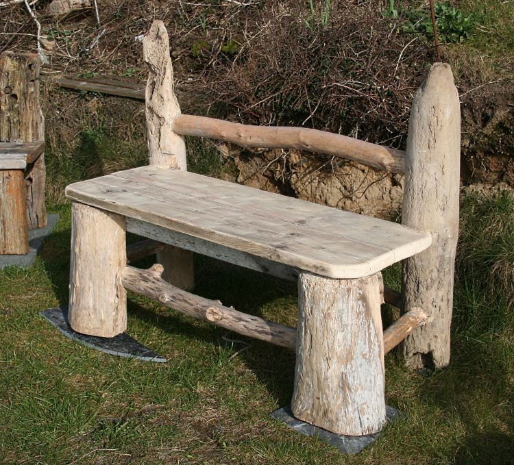 Driftwood Garden Bench