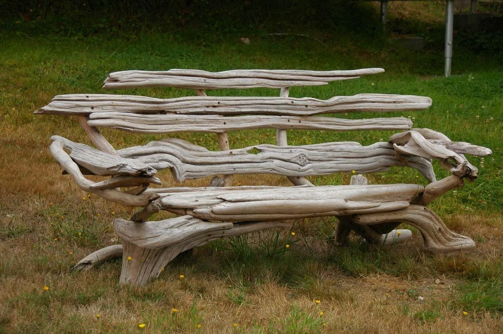 Driftwood Garden Bench Garden Bench