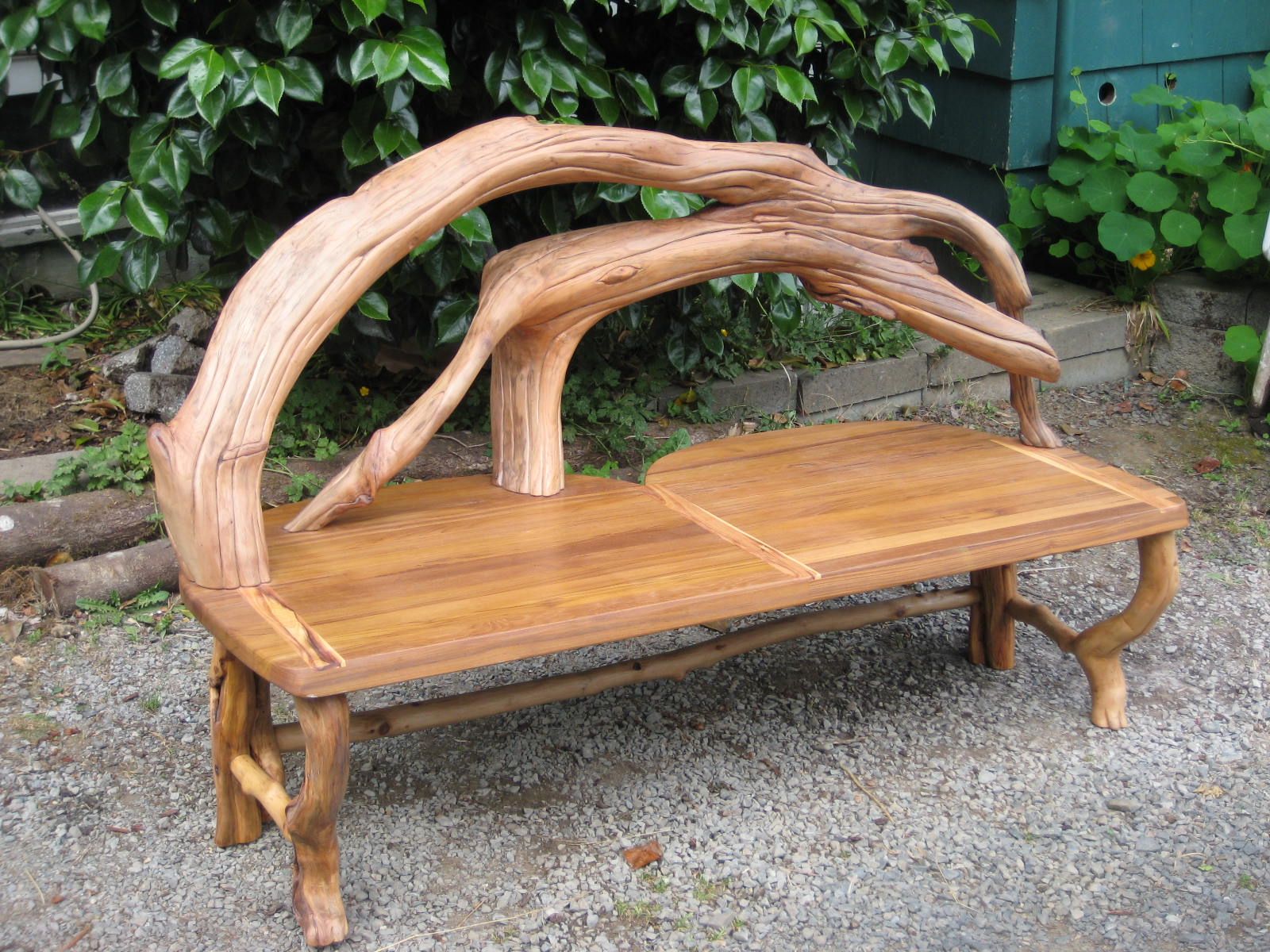 Driftwood Garden Bench Garden Bench