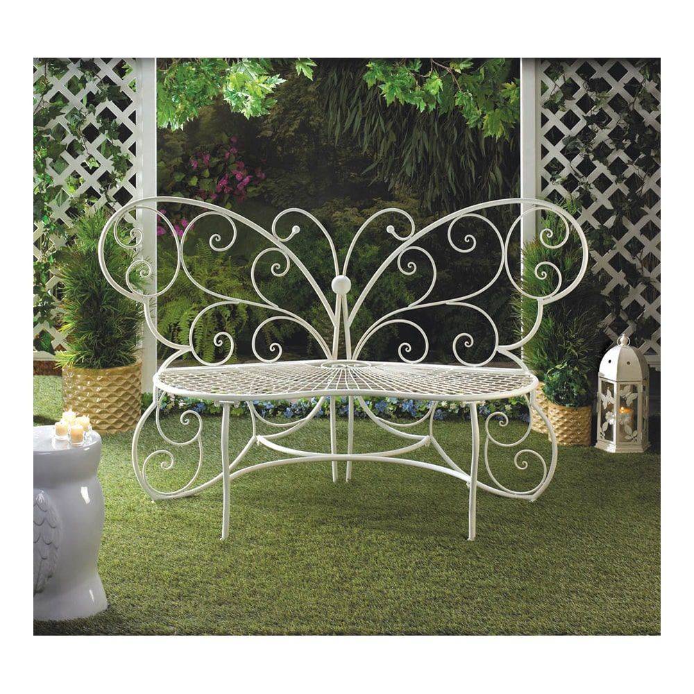 20 White Metal Garden Bench Ideas Worth to Check SharonSable