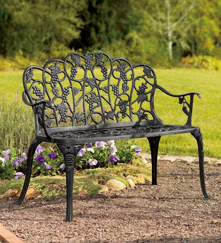 Belleze Cast Iron Antique Rose Style Design Outdoor Patio Garden Park