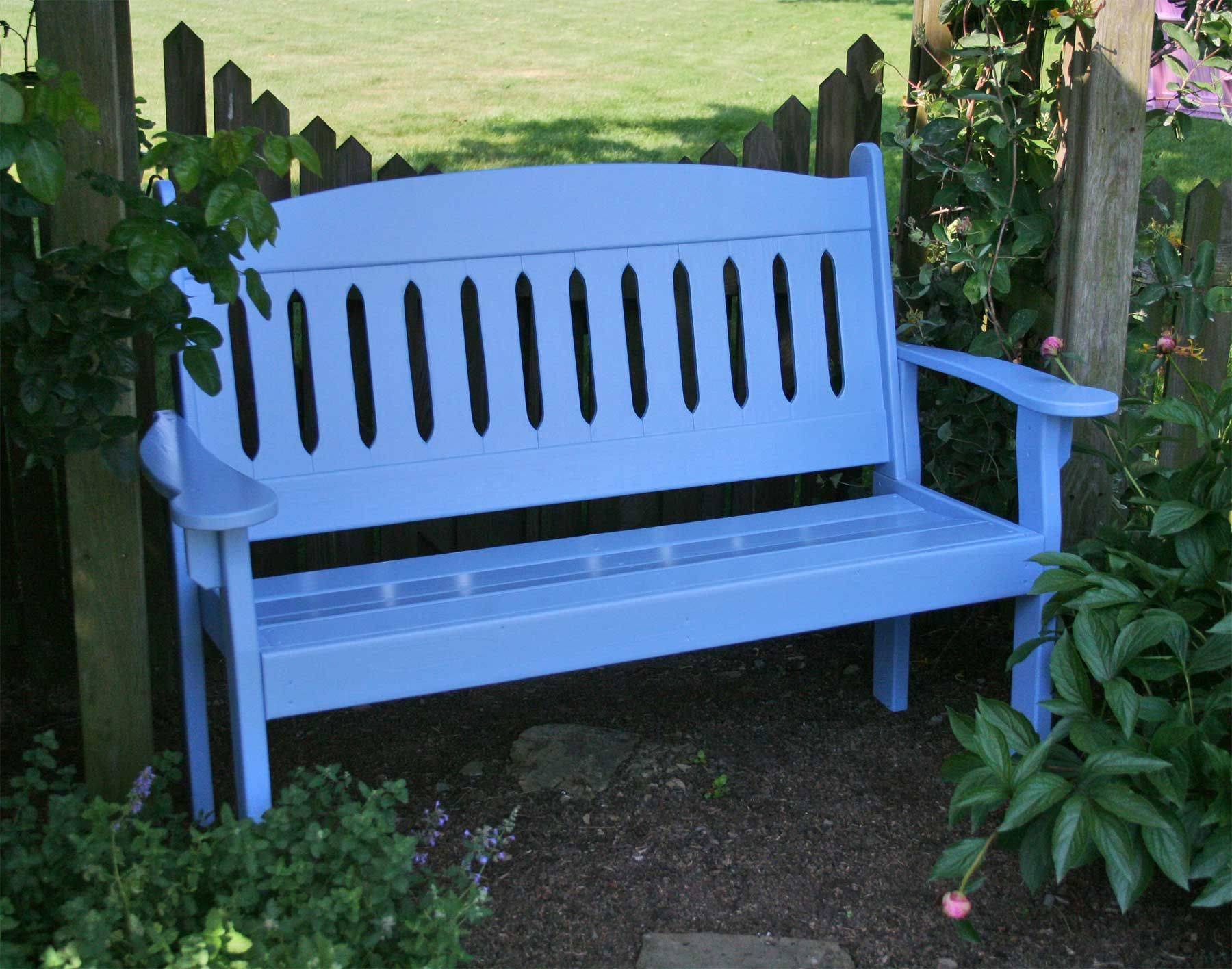 Freshly Painted Garden Bench
