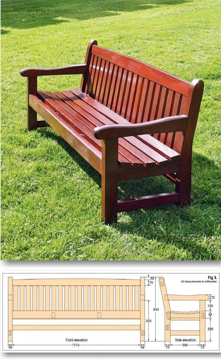 Garden Bench Wooden Eucalyptus Large Seater Patio Terrace Seat Park