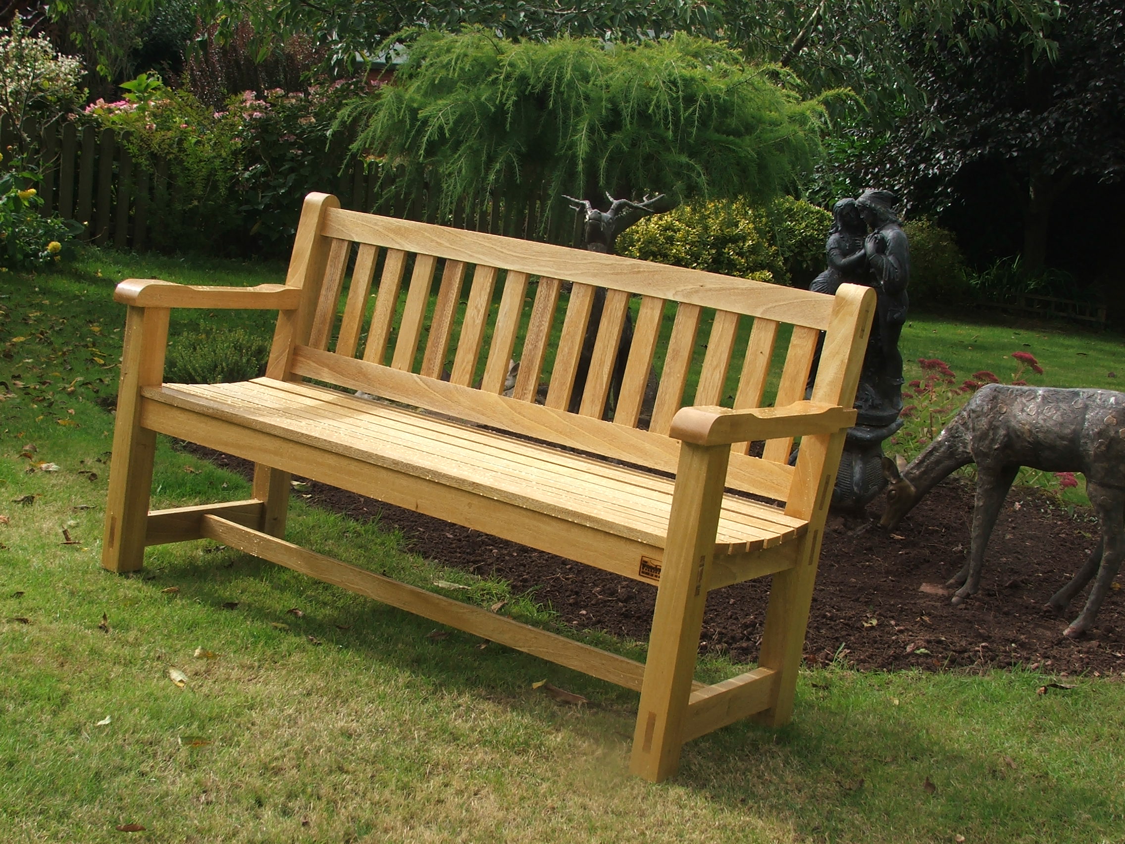 Mcombo Patio Wood Garden Bench