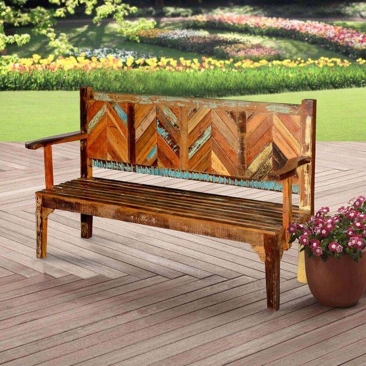 Achla Designs Monet Outdoor Curved Bench