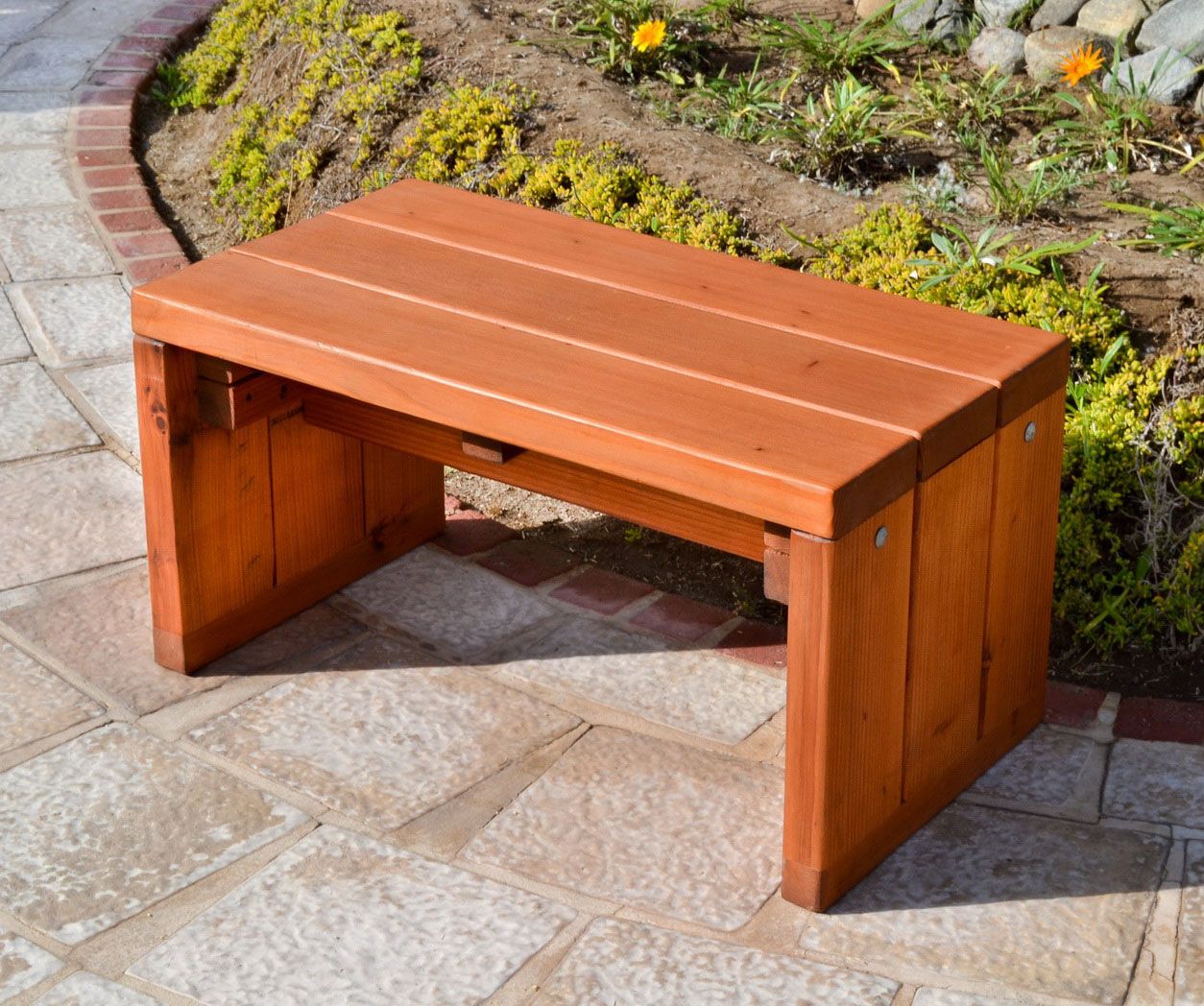 Rustic Wood Outdoor Bench Abodeacious