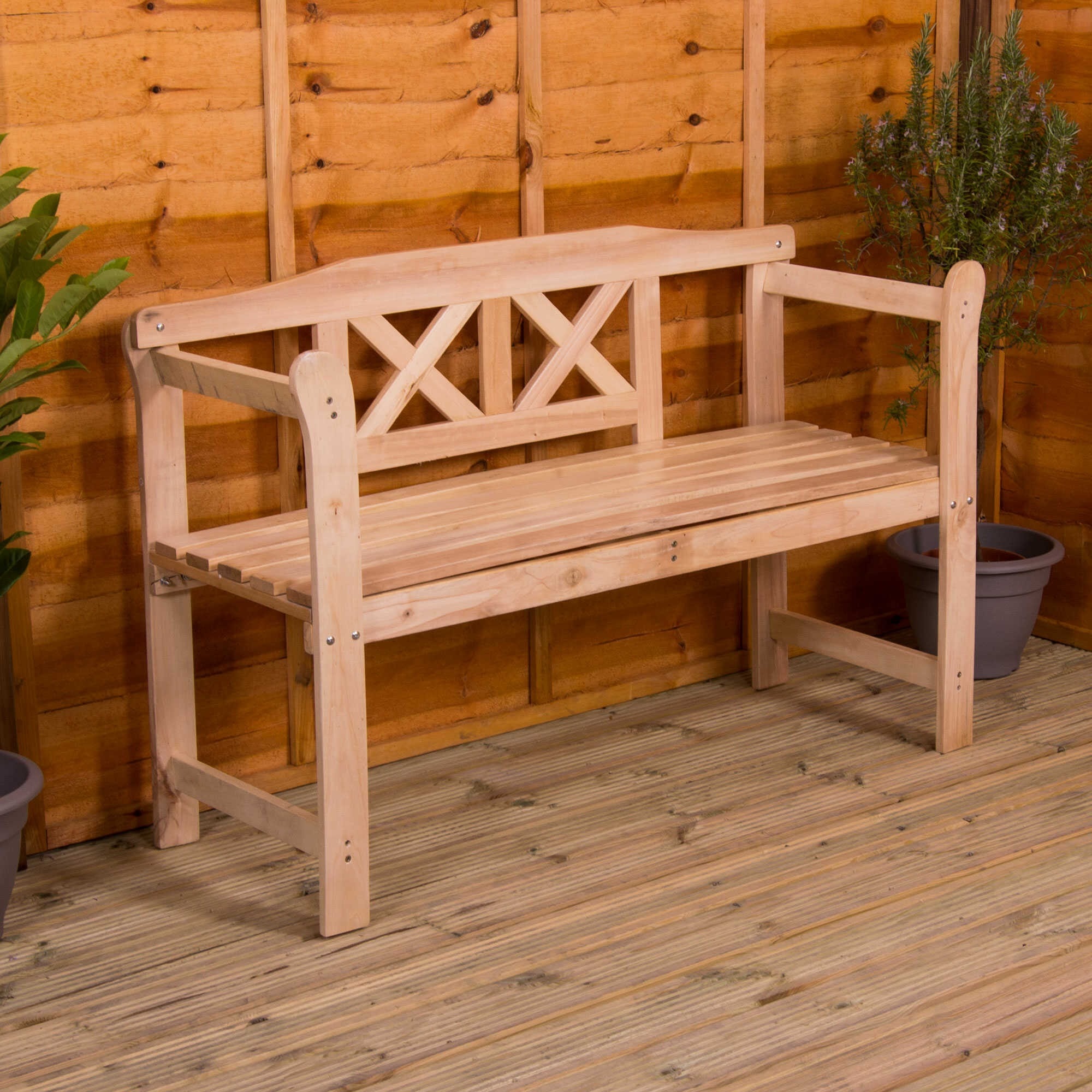 Stylish Simple Wooden Bench
