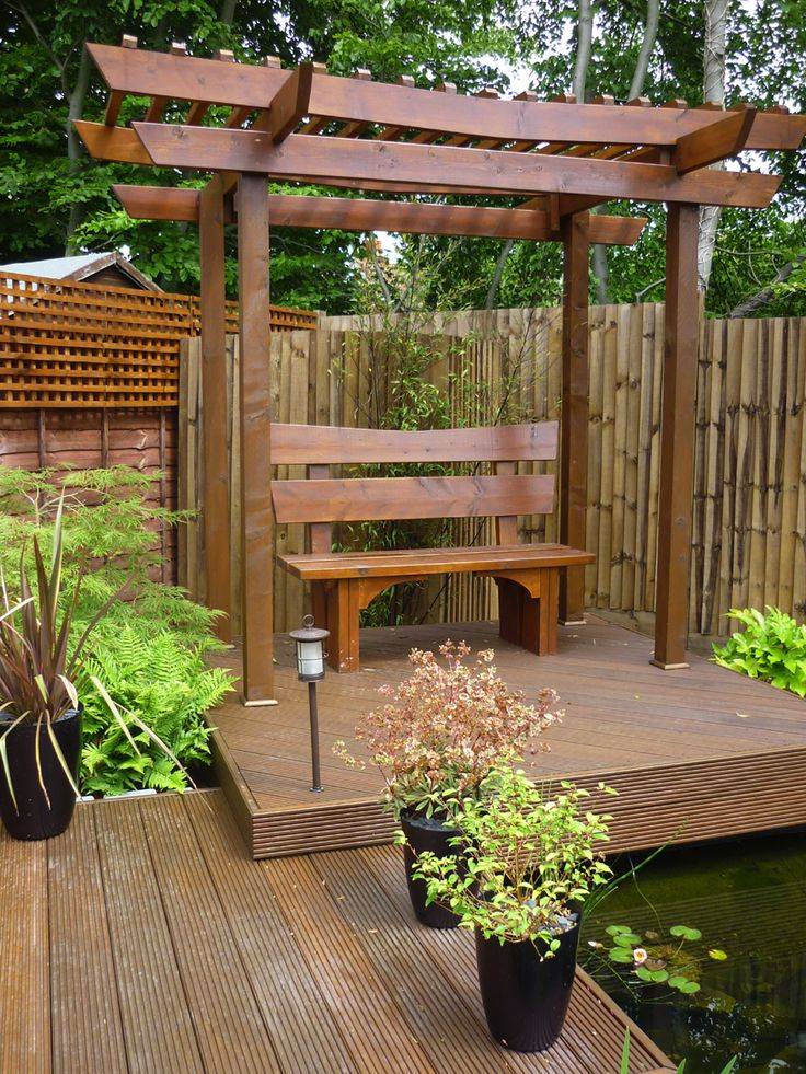 Deckinjapanesegarden Deck Designs Backyard Pergola Deck With Pergola