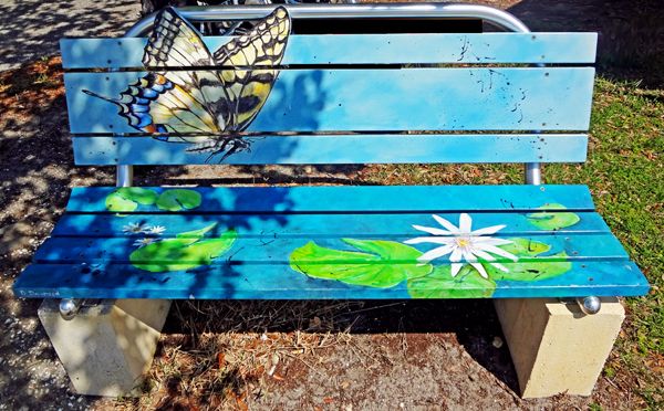 Whimsical Painted Bench