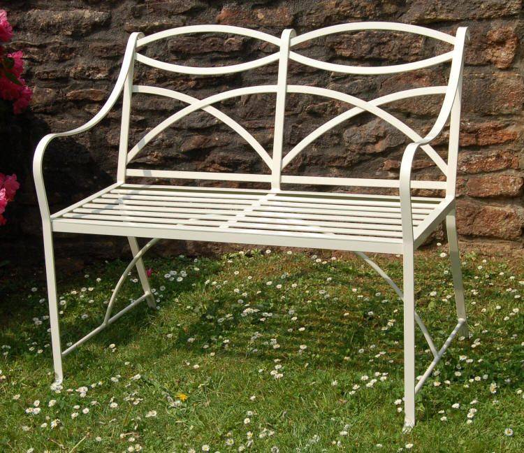 Hummingbird Metal Garden Bench Black