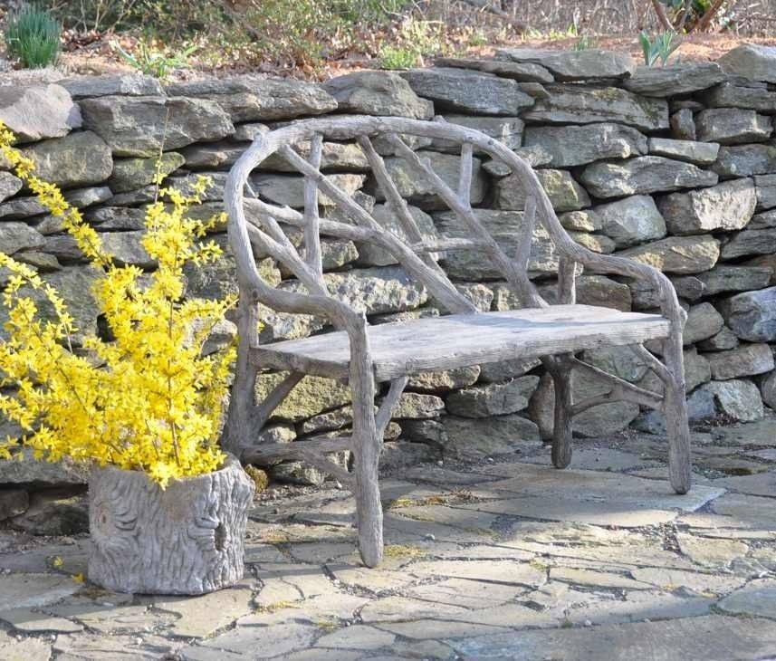 Diane Hussons Handmade Faux Bois Garden Bench