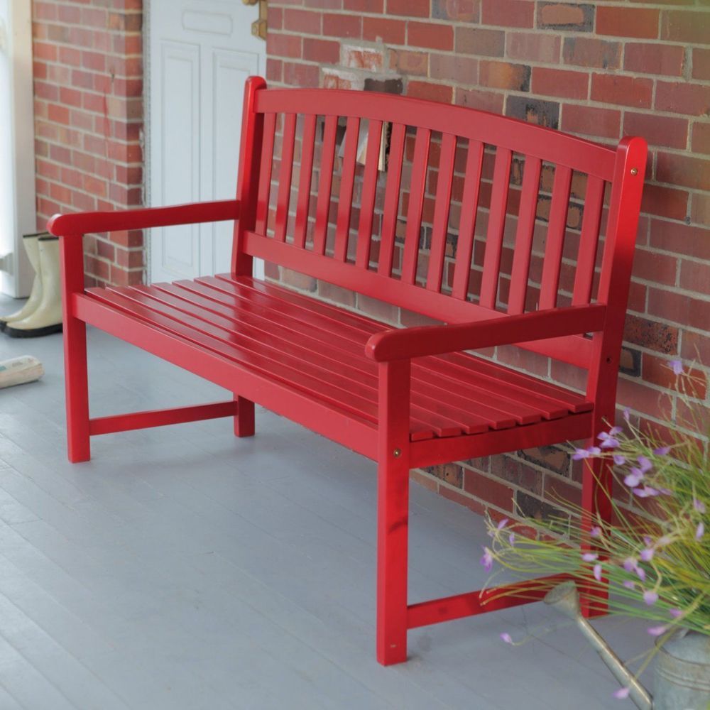 Curved Wooden Bench For Garden And Patio Homesfeed