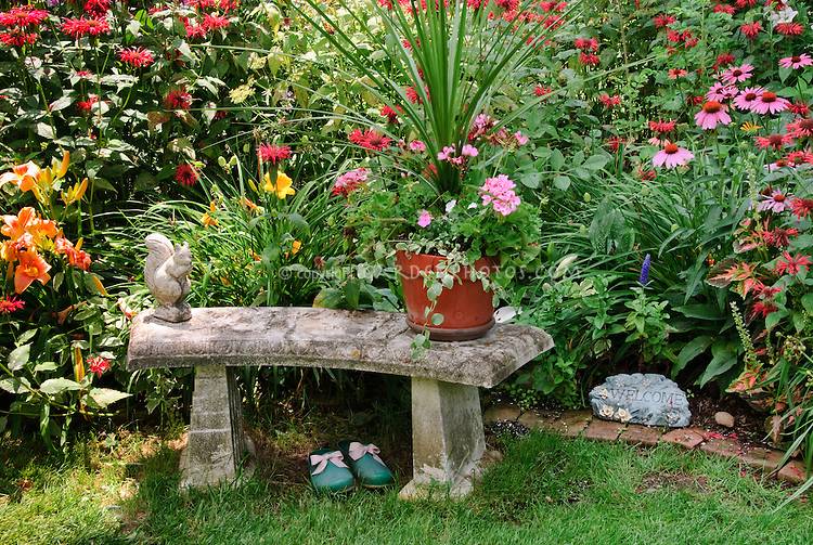 Garden Bench Decoration Ideas