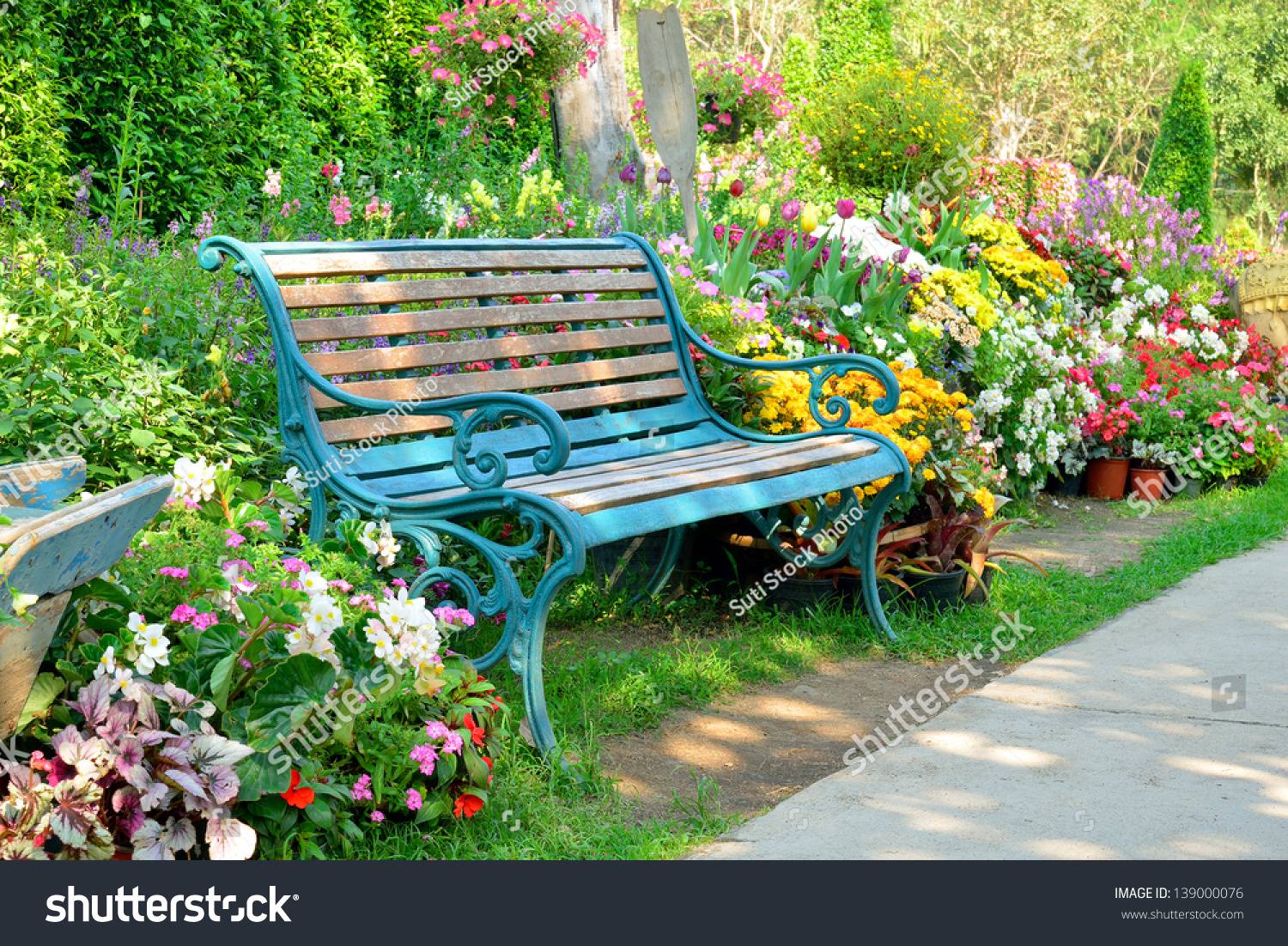 Vintage Bench Stock Image Image
