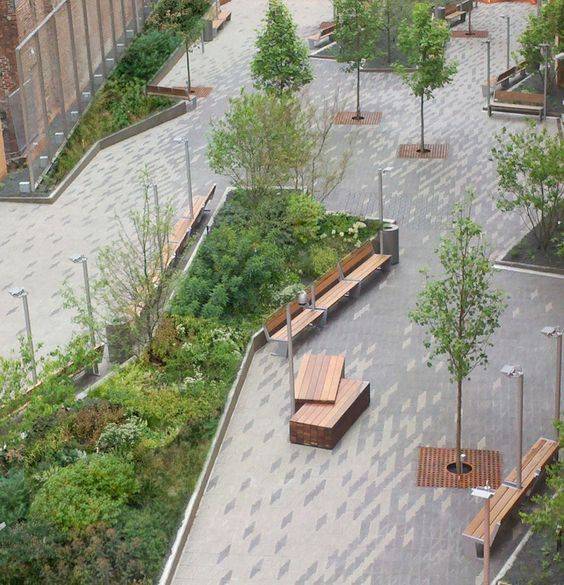 Modern Garden Design Small London Cedar Screen Grey