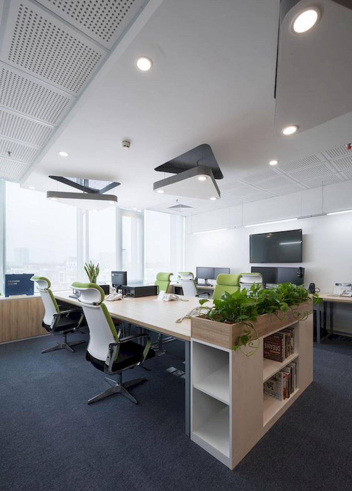Refreshing Indoor Office Garden Installation Ideas