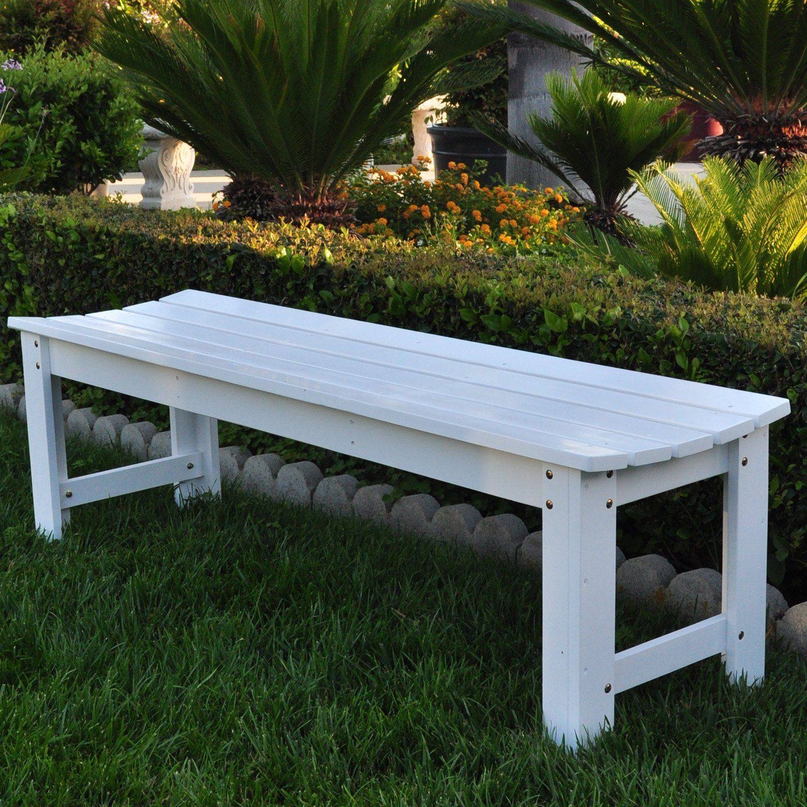 Best Redwood Solid Backless Garden Bench