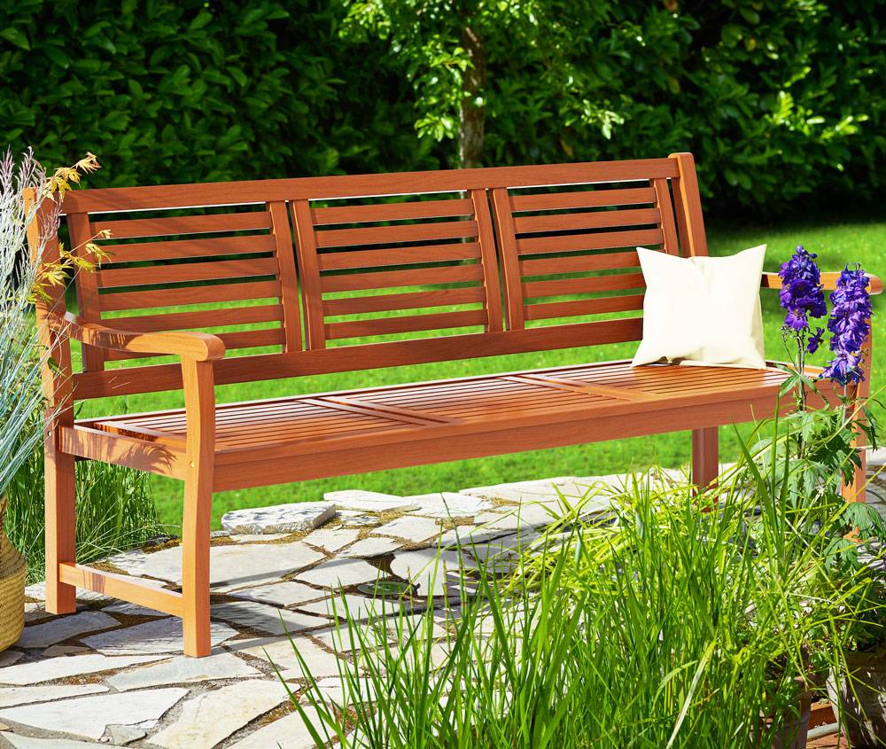 Ukg Heavy Duty Love Seat Wooden Seater Garden Bench Triangular Table