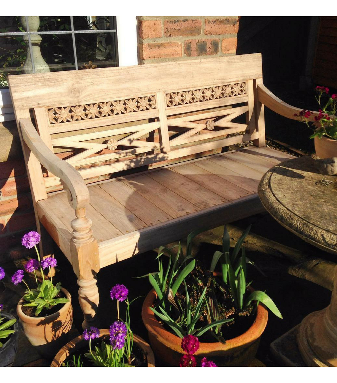 Bench Country Casual Teak Garden Bench