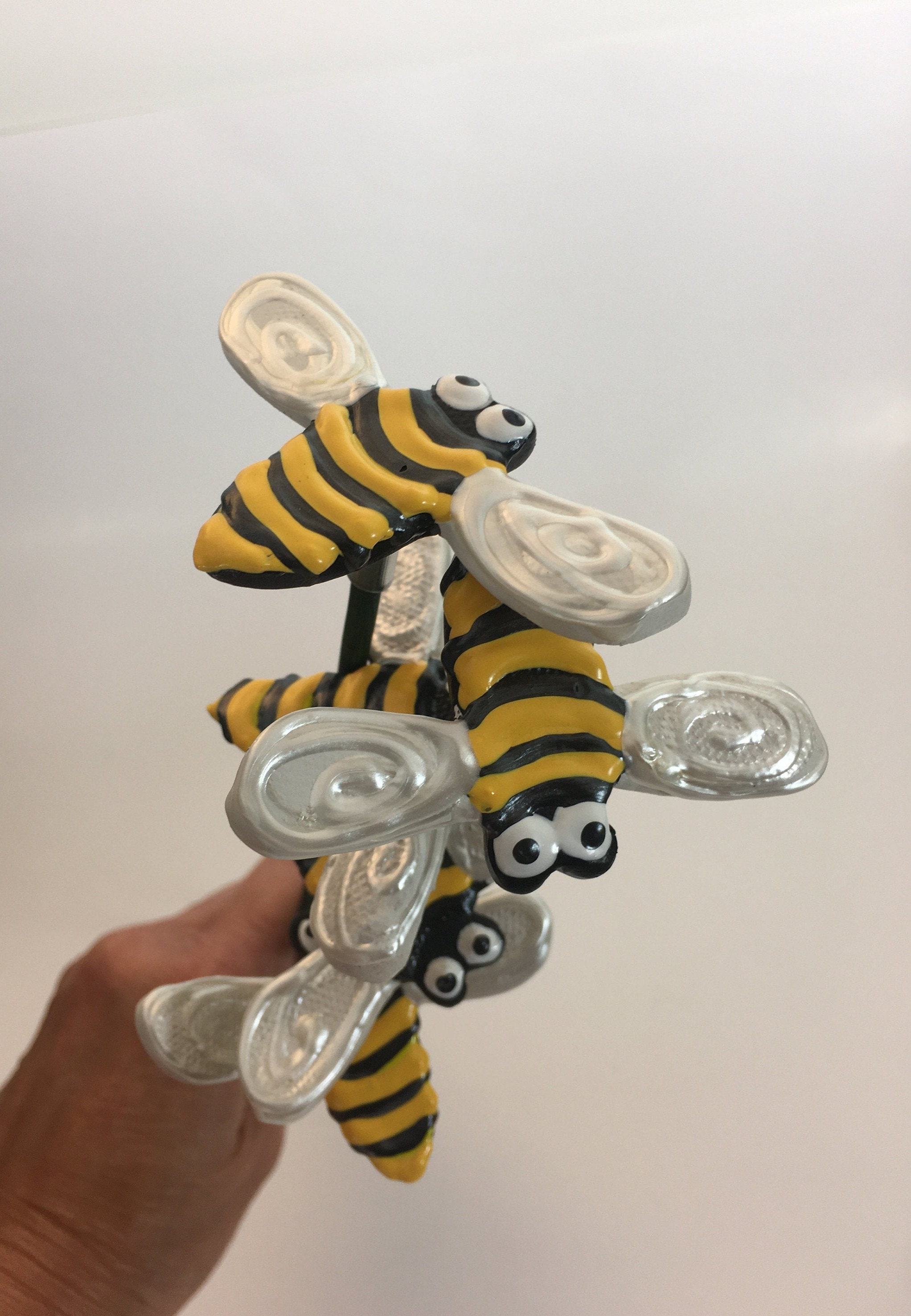 Ceramic Bumble Bee Garden Stakes