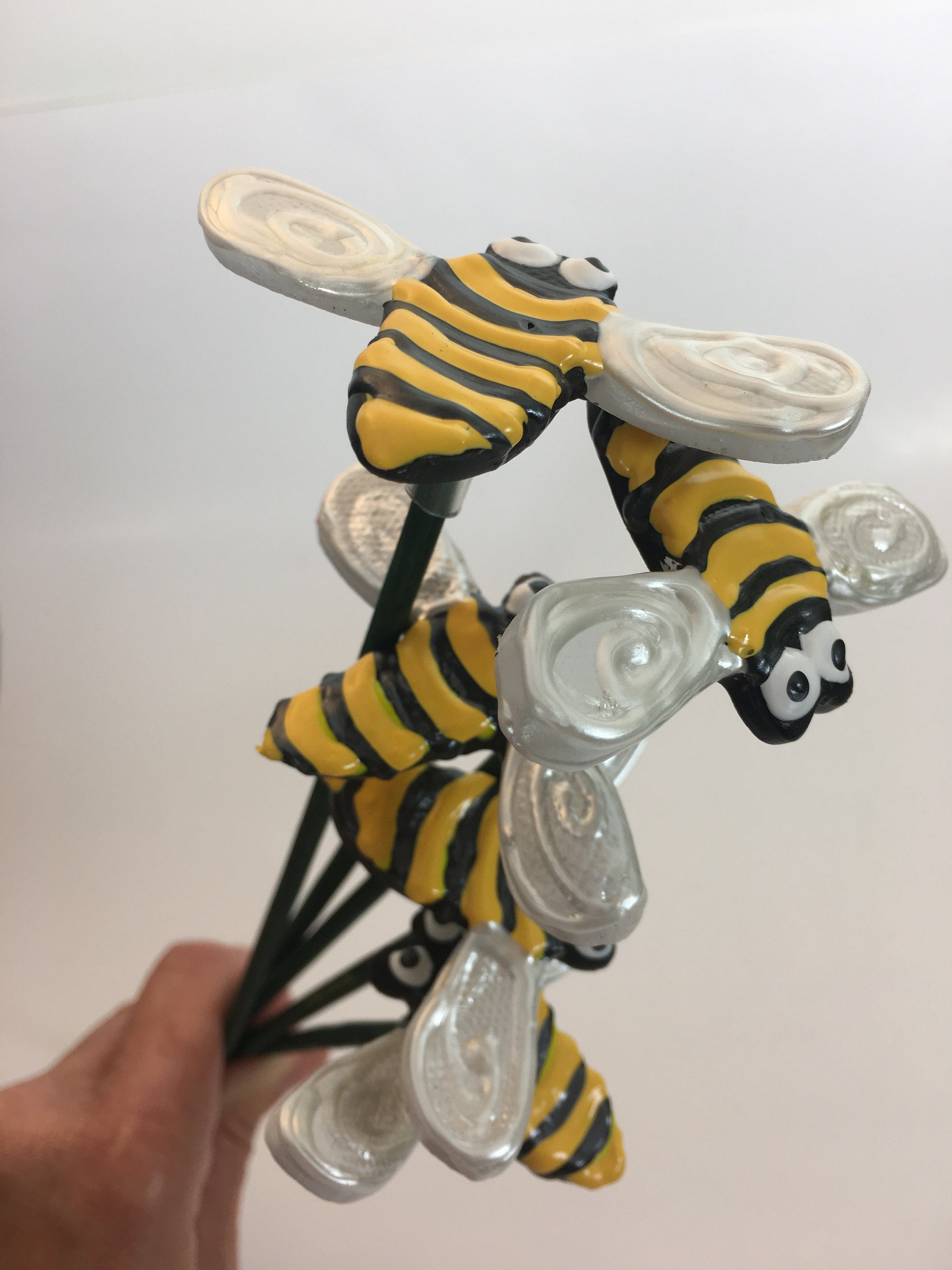 Ceramic Bumble Bee Garden Stakes