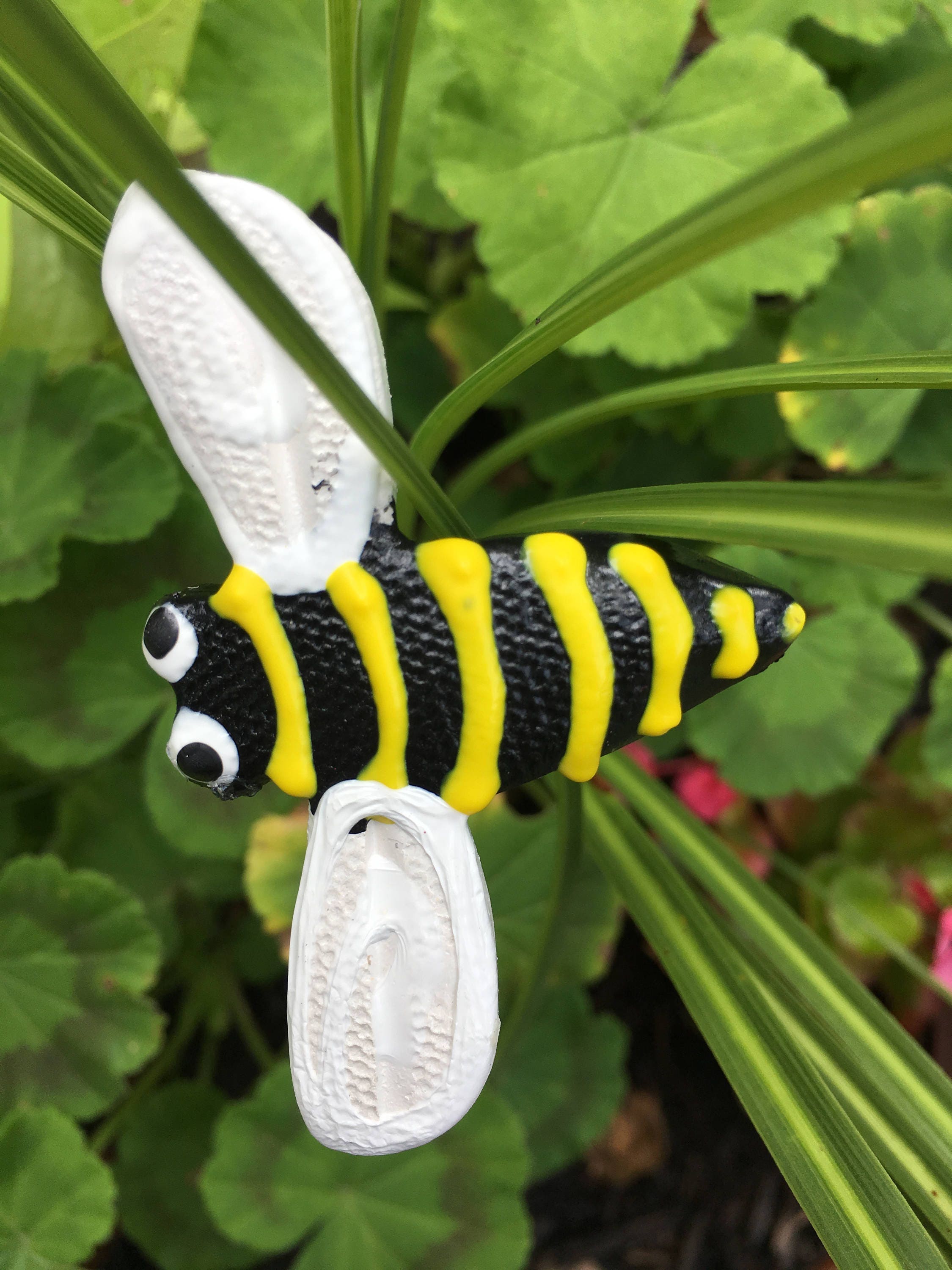 Ceramic Bumble Bee Garden Stakes