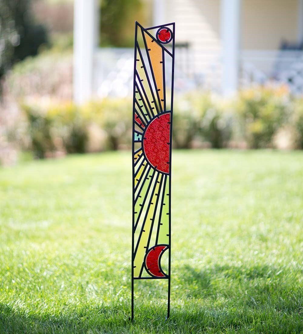 Rusted Steel Garden Stake Gift Set Butterfly Daisy