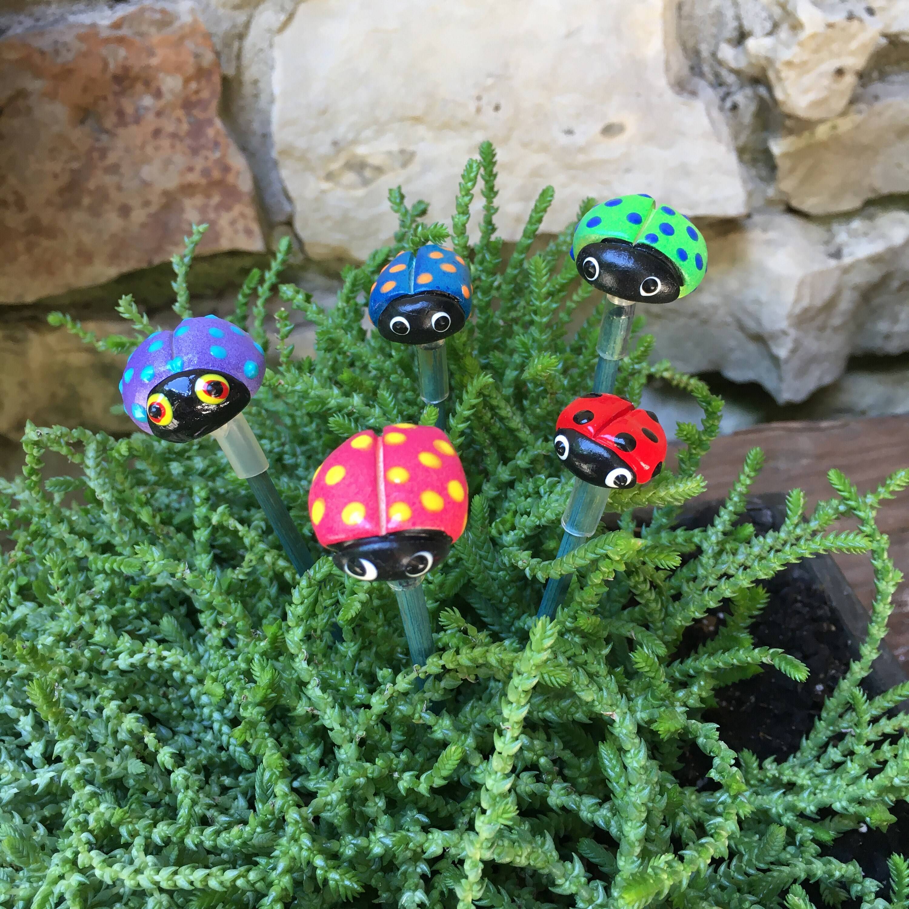 Ceramic Dragonfly Garden Stakes