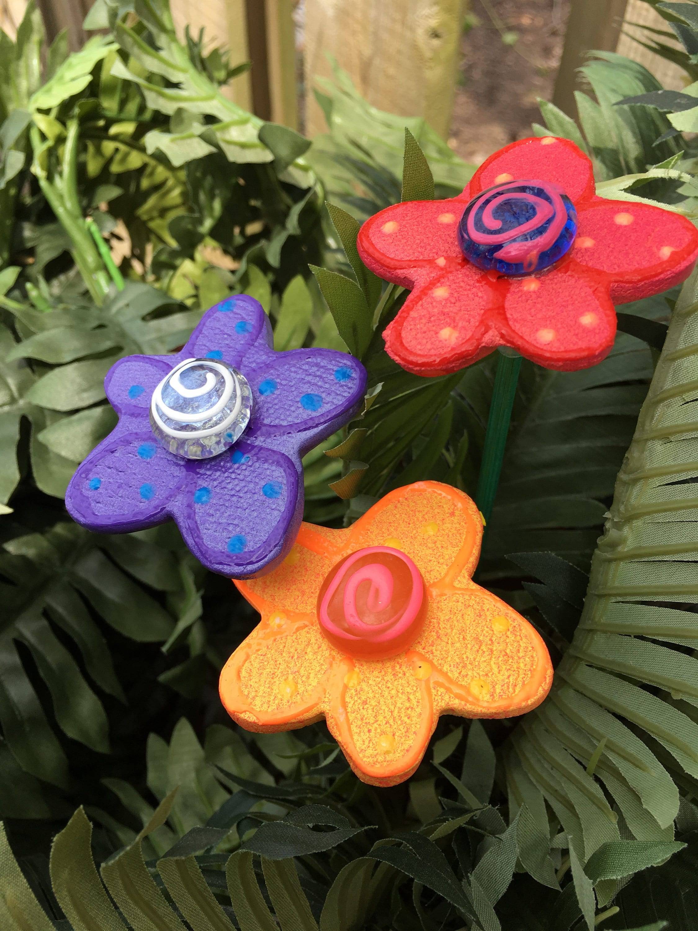Ceramic Flower Garden Stakes