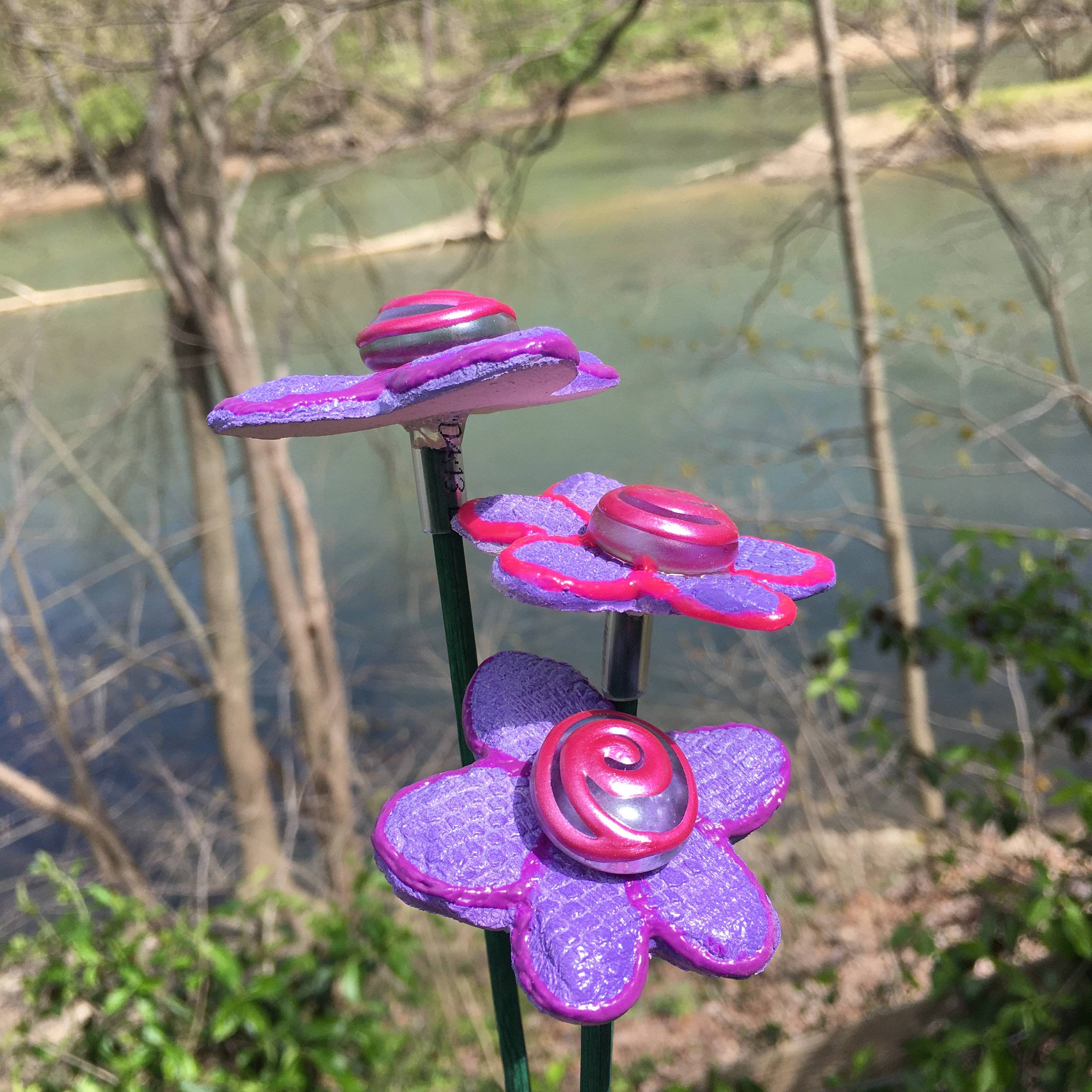 Ceramic Flower Garden Stakes