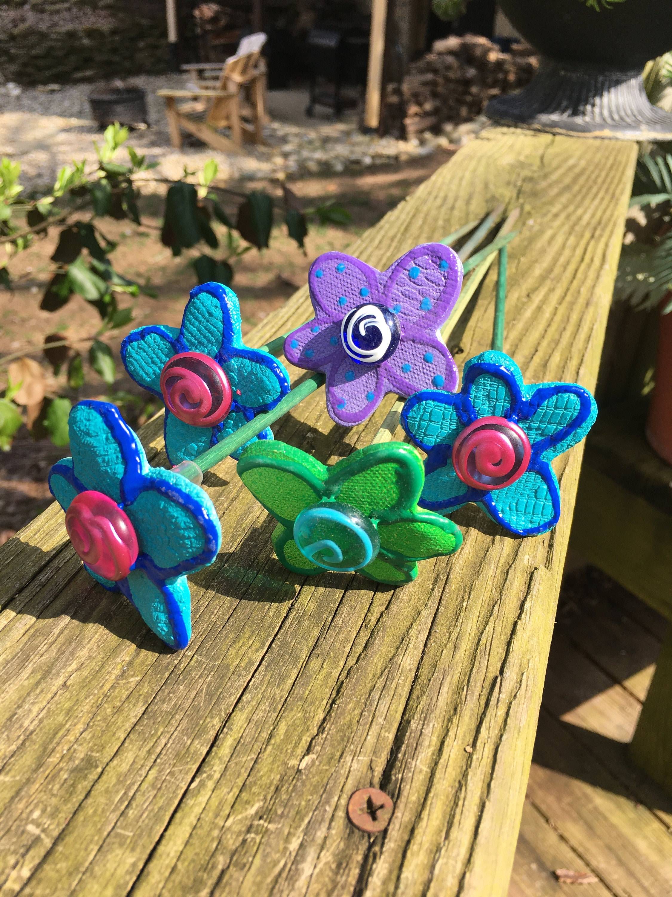 Ceramic Ladybug Garden Stakes