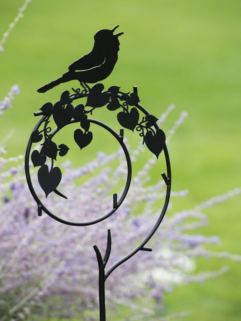Hummingbird Rocker Garden Stake Unique Garden Art Metal Garden Stakes