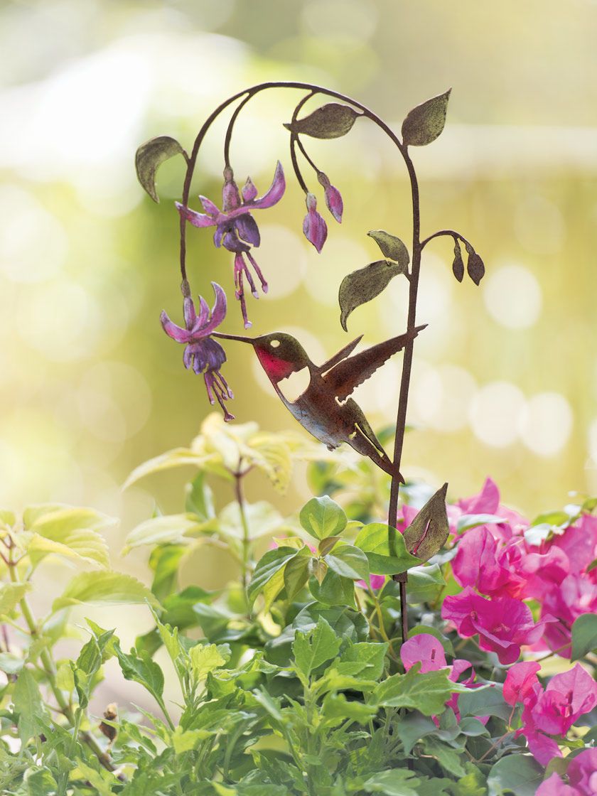 Metal Bird Garden Stakes