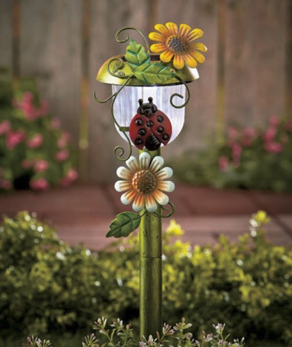 Poppy Flower Garden Stakes