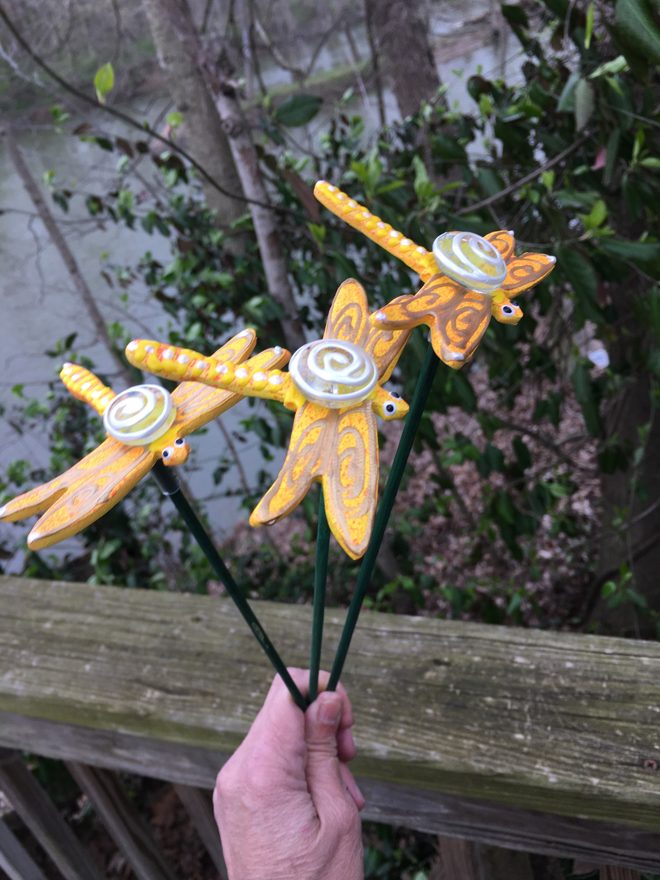 Rainbow Fish Garden Stakes