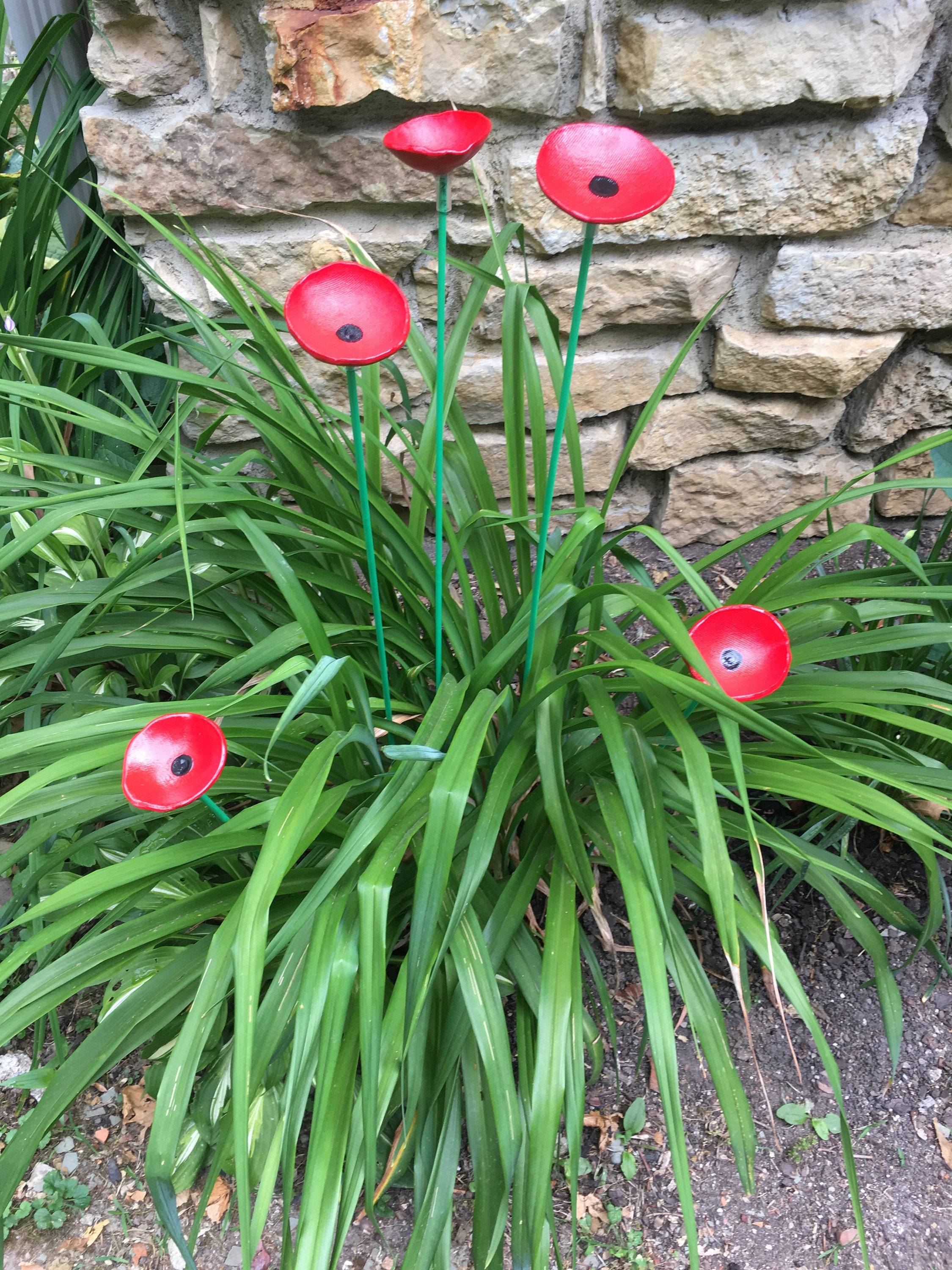 Evergreen Flag Garden Glittered Garden Rain Gauge Garden Stake