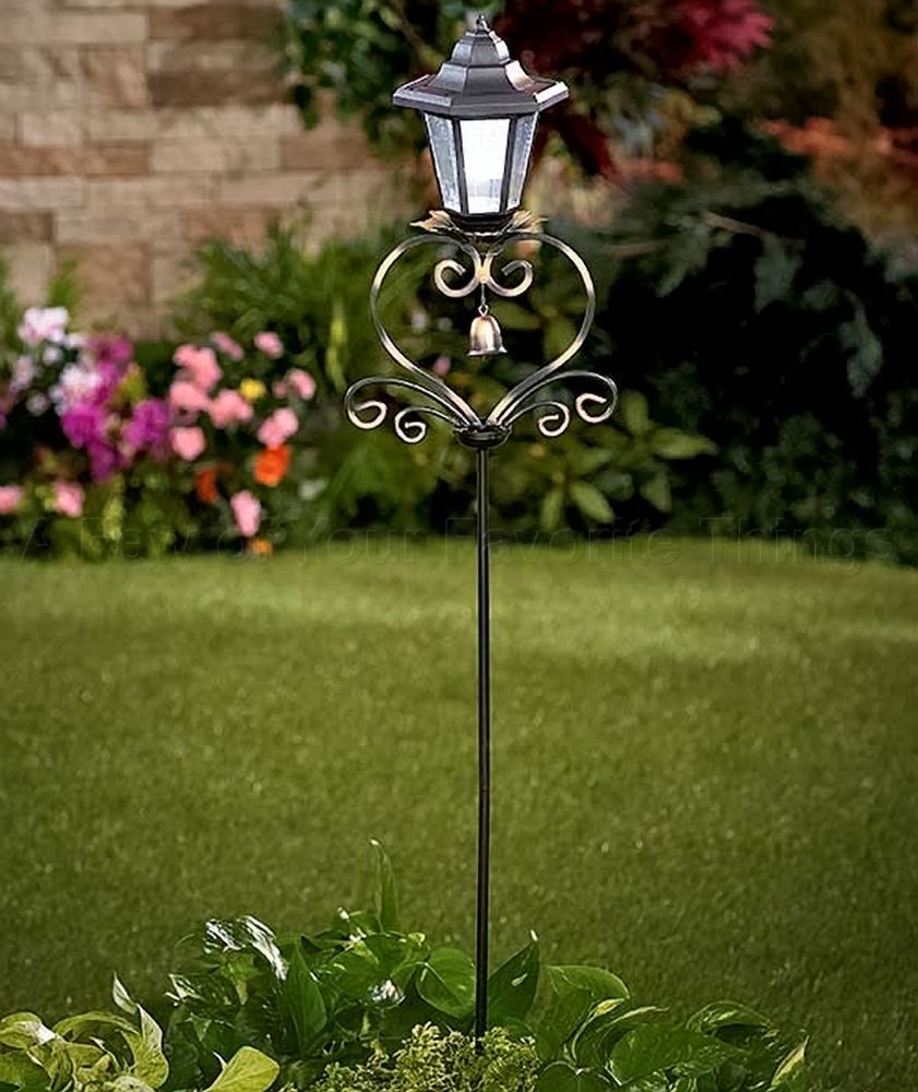Lighted Metal Solar Garden Stake