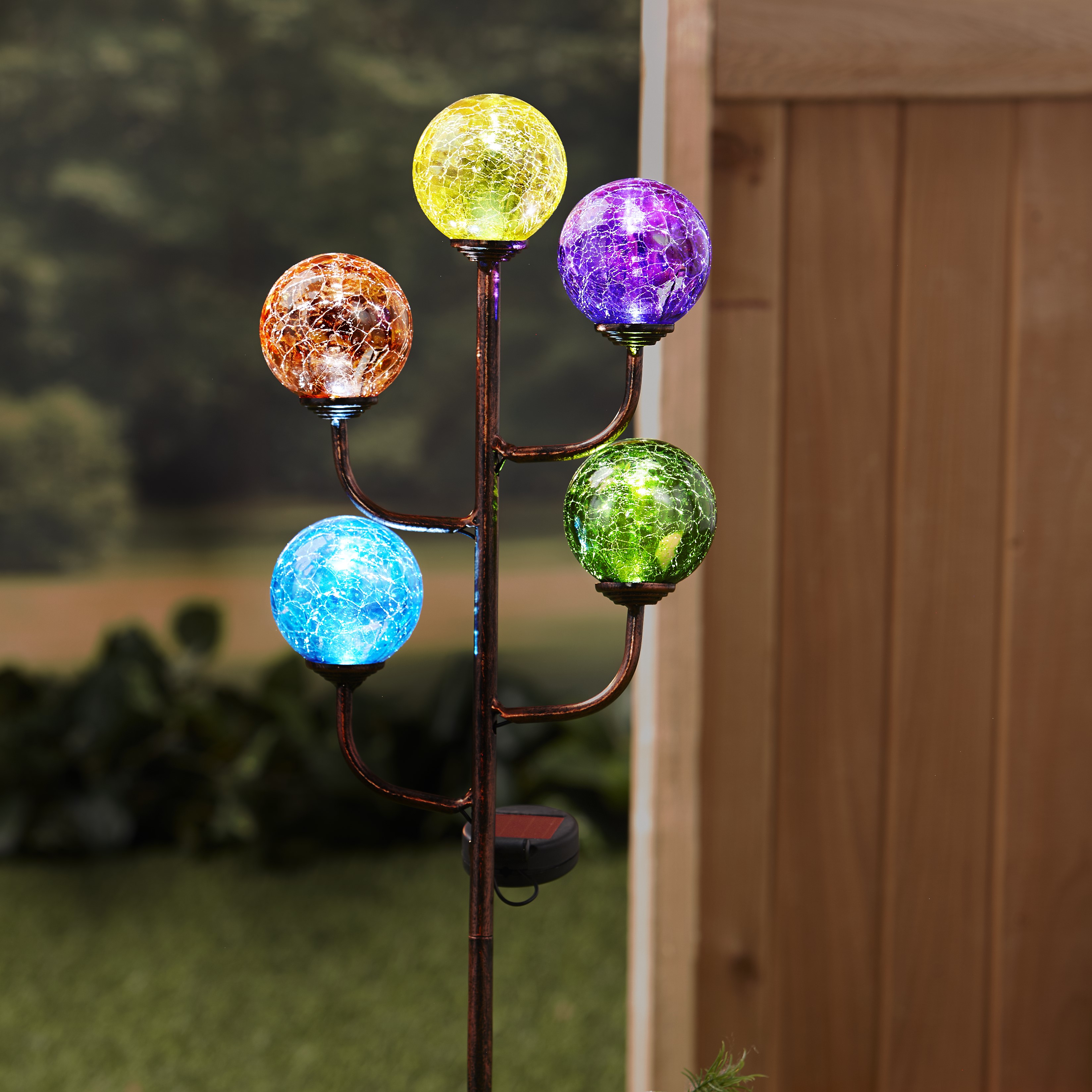 Solar Multicolor Butterfly Stakes Lighted Garden Accents Set