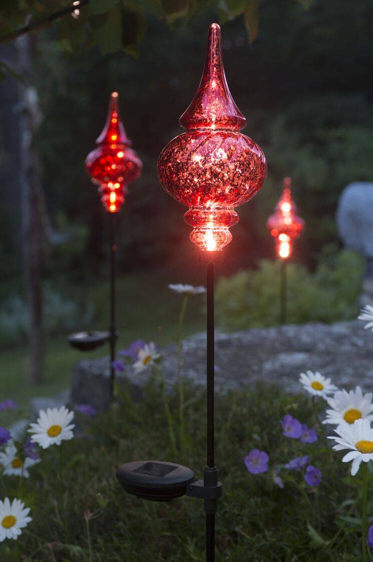 Solar Garden Stakes Finial Outdoor Christmas Ornaments