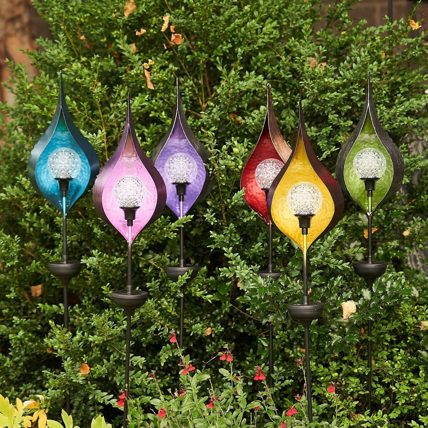 Solar Powered Ladybug Stake Whimsical Garden Yard Lawn Flowerbed