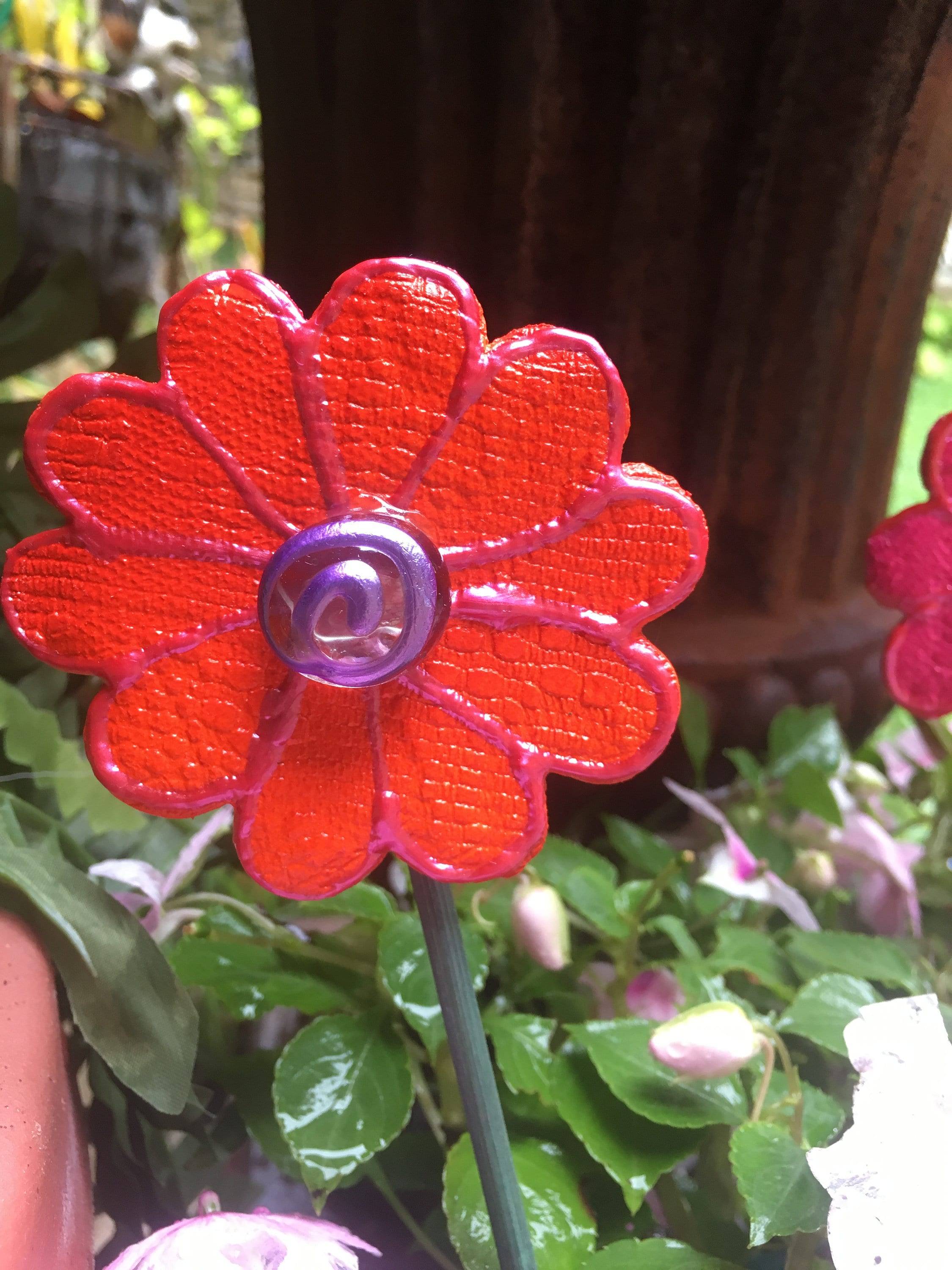 Ceramic Flower Garden Stakes