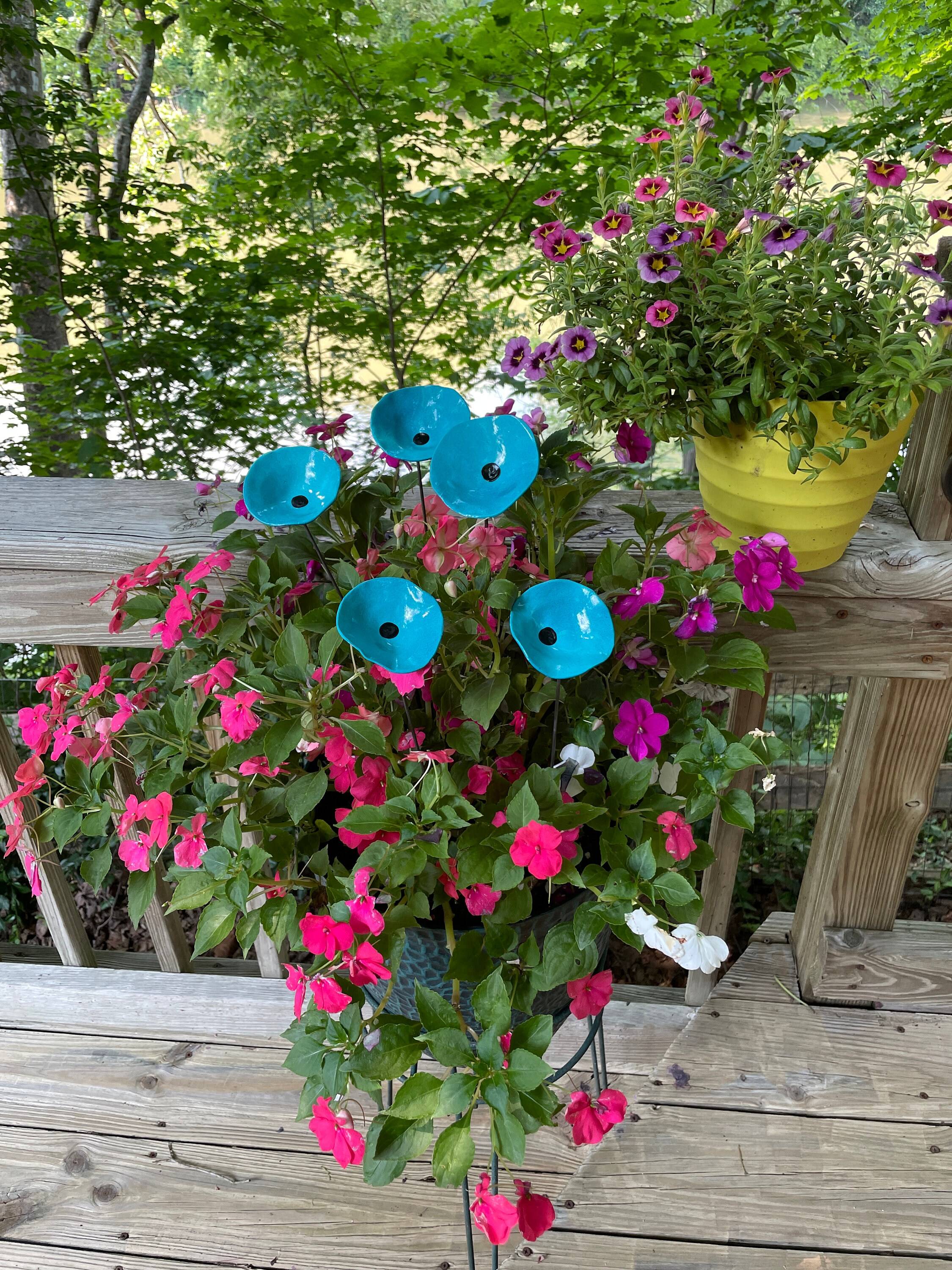 Metal Wild Flower Garden Stakes