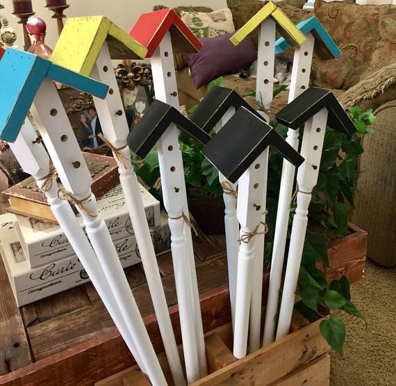 Birdhouse Garden Stake