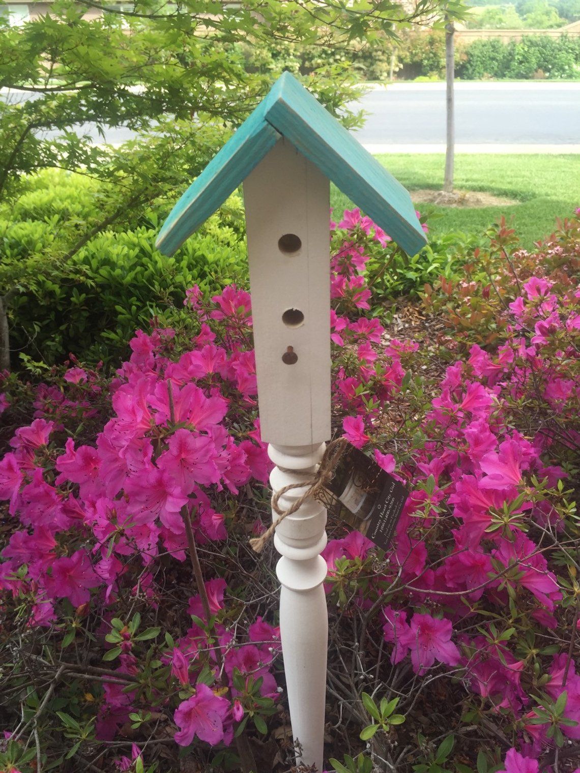 Birdhouse Garden Stakes Yard Art Garden Decor Bird House